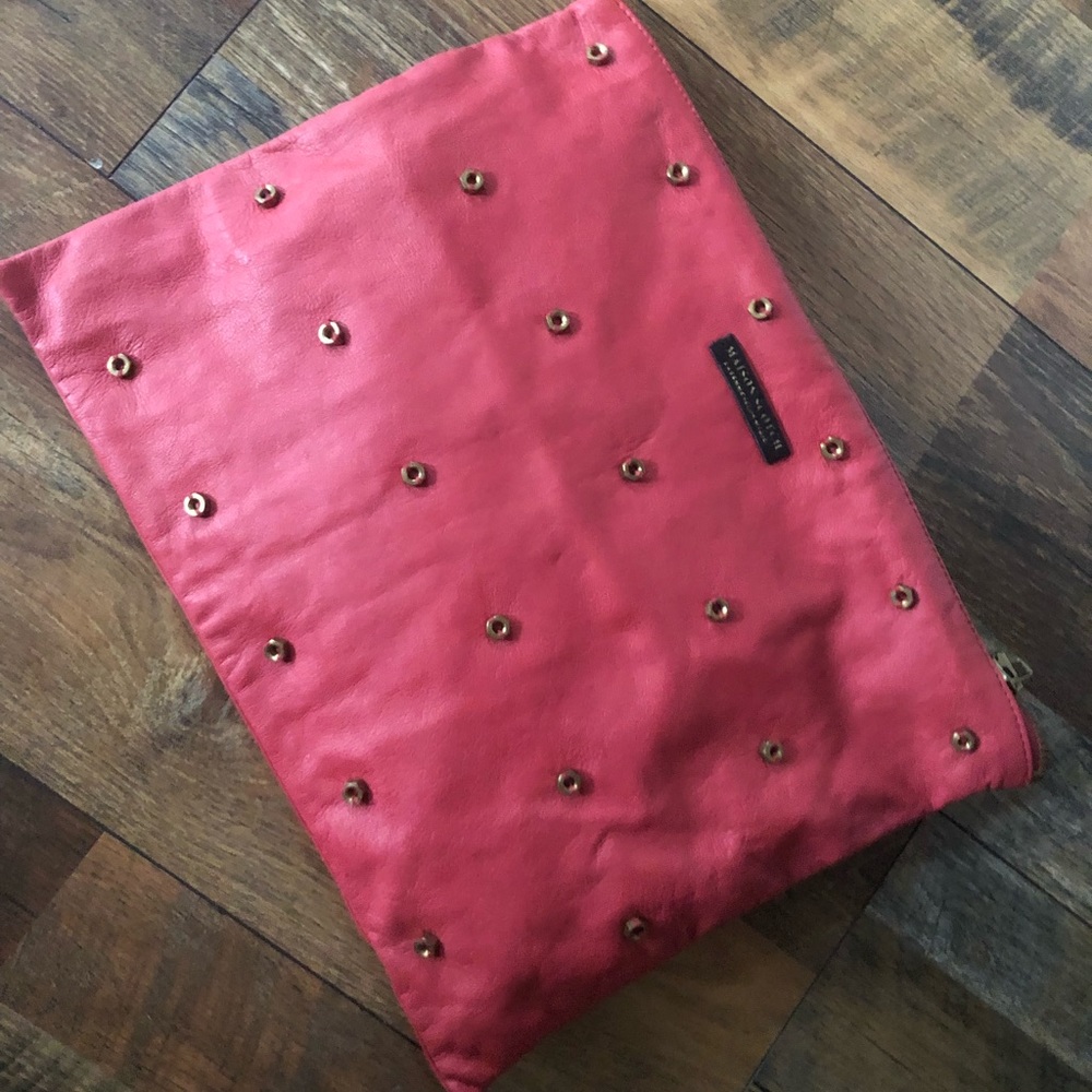 Maison Scotch studded clutch